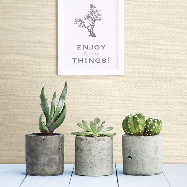 A Street Prints Agave Yellow Faux Grasscloth Wallpaper