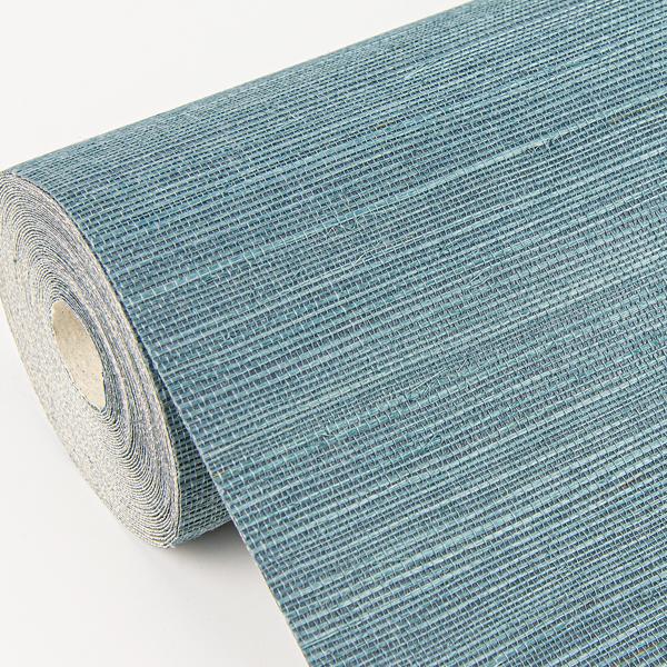 A Street Prints Aiko Blue Sisal Grasscloth Wallpaper