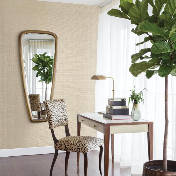 A Street Prints Aki Silver Paper Weave Basketweave Grasscloth Wallpaper