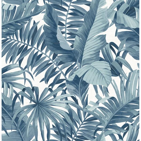 a street prints Alfresco Blue Tropical Palm Wallpaper