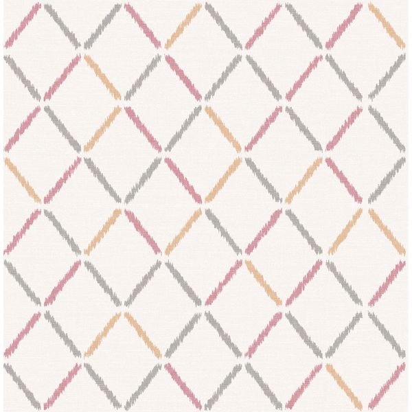 a street prints Allotrope Rose Linen Geometric Wallpaper