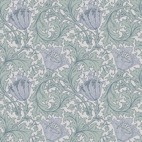 a street prints Anemone Blue Floral Trail Wallpaper