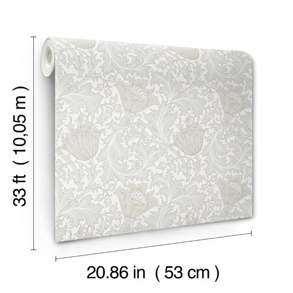 A Street Prints Anemone Dove Floral Trail Wallpaper