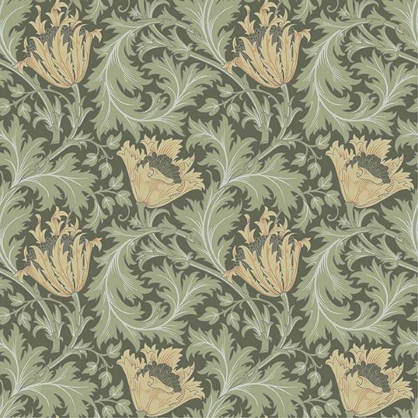 a street prints Anemone Moss Floral Trail Wallpaper
