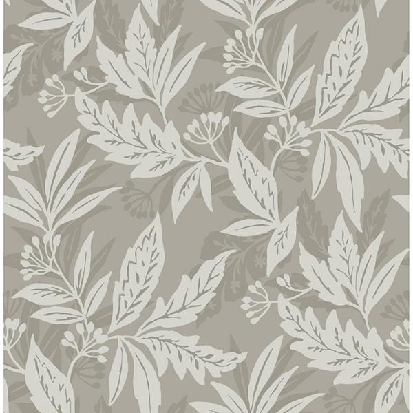a street prints Anita Pewter Woodland Floral Wallpaper