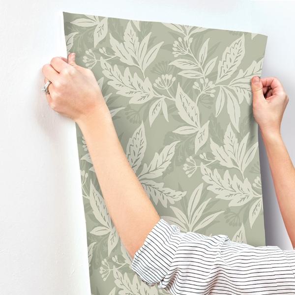 A Street Prints Anita Sage Woodland Floral Wallpaper