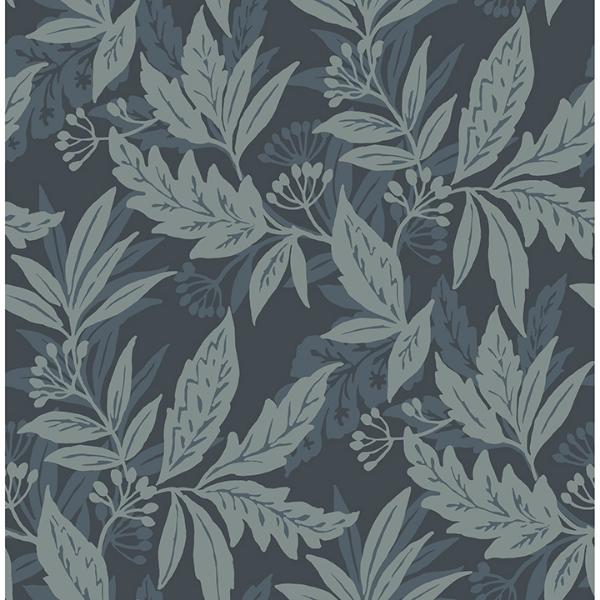 a street prints Anita Teal Woodland Floral Wallpaper