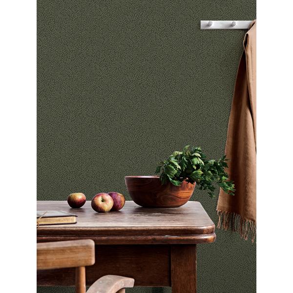 A Street Prints Anna Dark Green Fern Trail Wallpaper