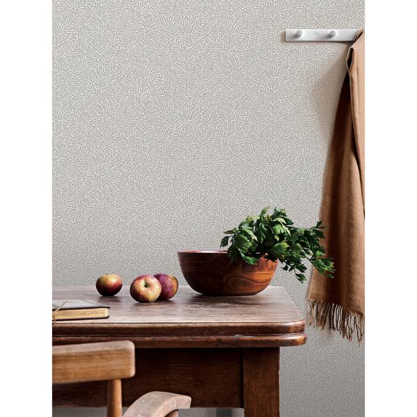 A Street Prints Anna Light Grey Fern Trail Wallpaper