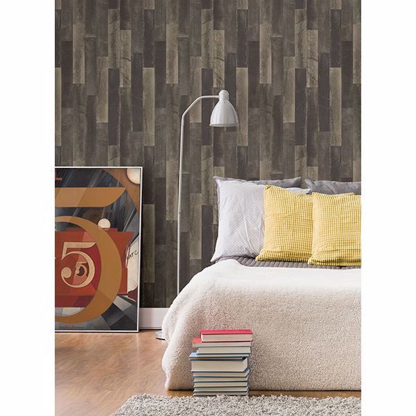 A Street Prints Antique Floorboards Grey Wood Wallpaper