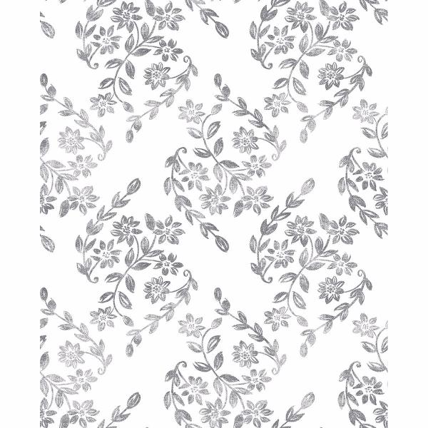 a street prints Arabesque Grey Floral Trail Wallpaper