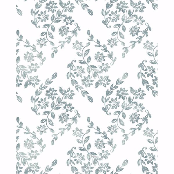 a street prints Arabesque Teal Floral Trail Wallpaper