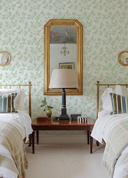 A Street Prints Ardell Light Green Botanical Wallpaper