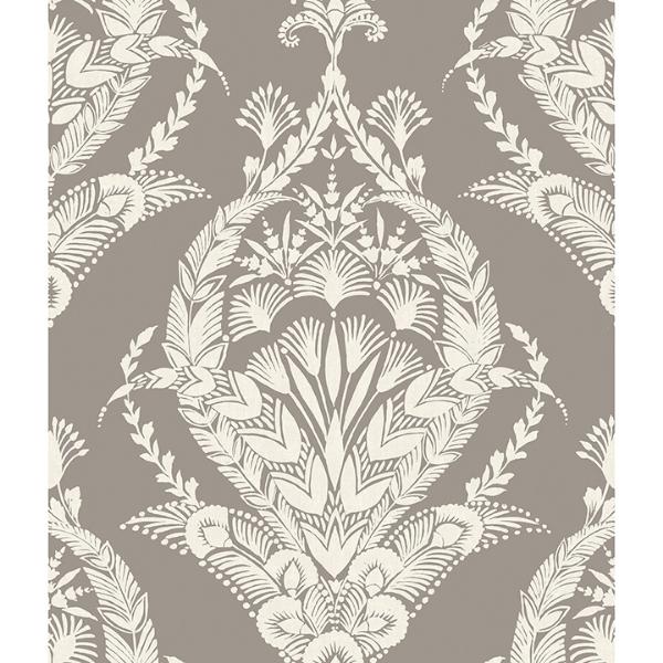 a street prints Arlie Grey Botanical Damask Wallpaper