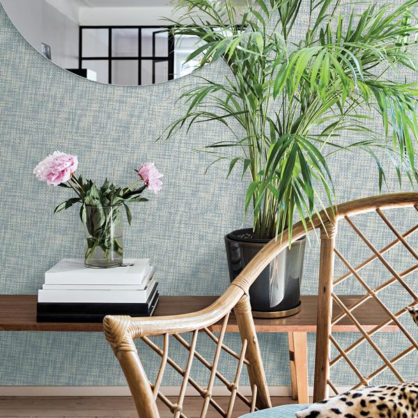 A Street Prints Arlyn Light Blue Grasscloth Wallpaper