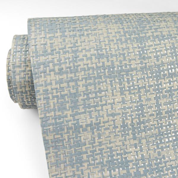 A Street Prints Arlyn Light Blue Grasscloth Wallpaper