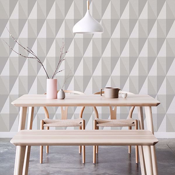 A Street Prints Aspect Grey Geometric Faux Grasscloth Wallpaper