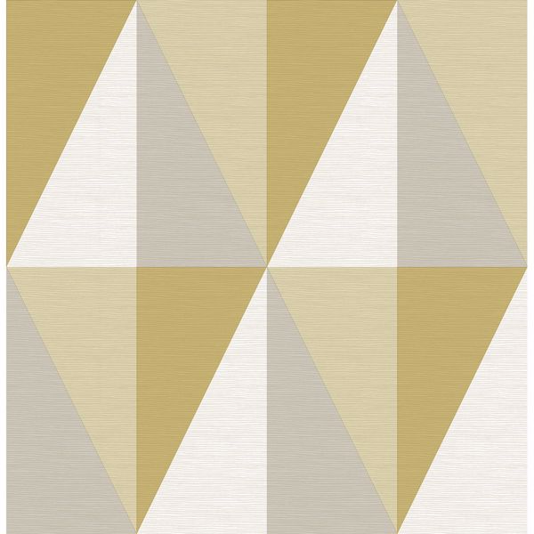 a street prints Aspect Yellow Geometric Faux Grasscloth Wallpaper
