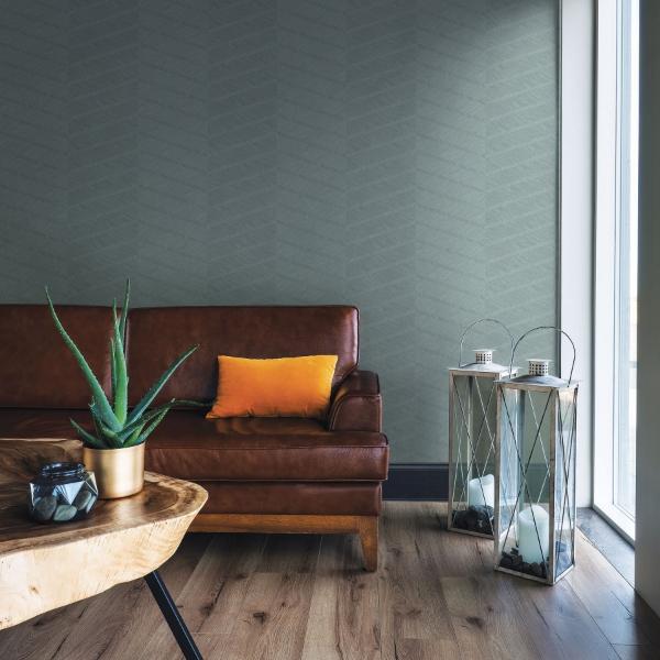 A Street Prints Aspen Aqua Chevron Wallpaper- Scott Living