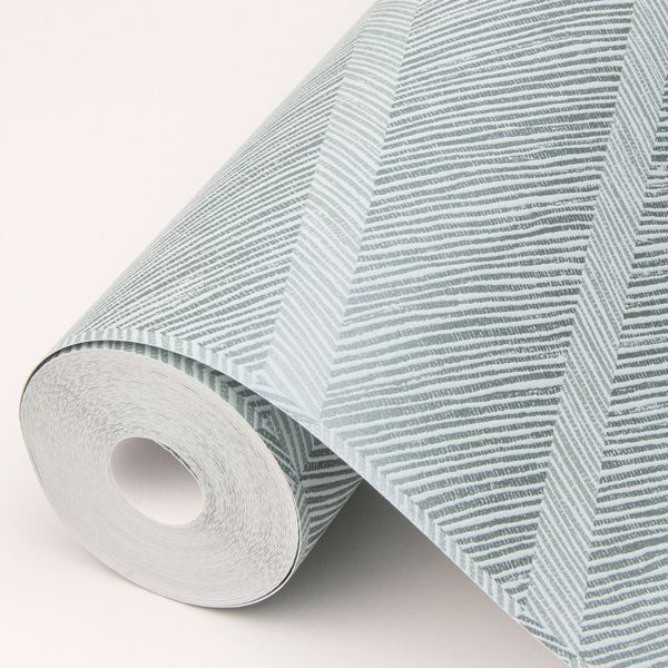 A Street Prints Aspen Aqua Chevron Wallpaper- Scott Living