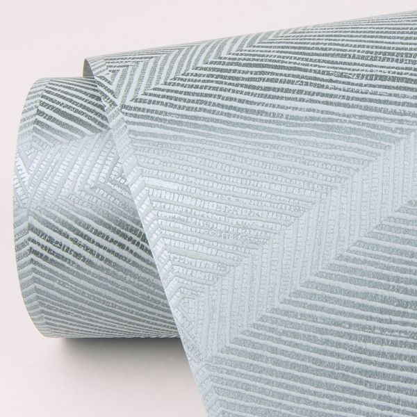 A Street Prints Aspen Aqua Chevron Wallpaper- Scott Living