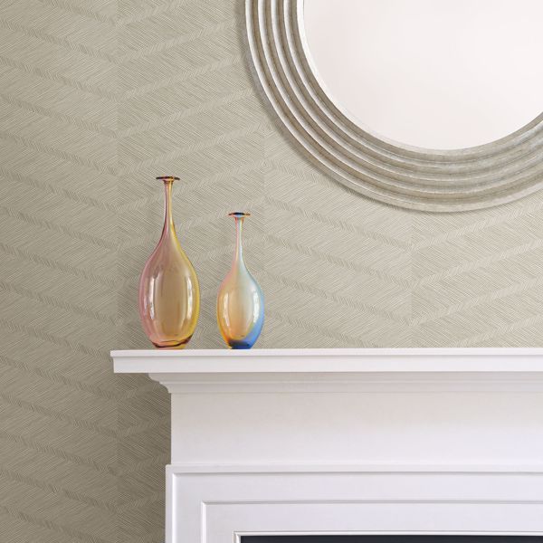 A Street Prints Aspen Champagne Chevron Wallpaper- Scott Living