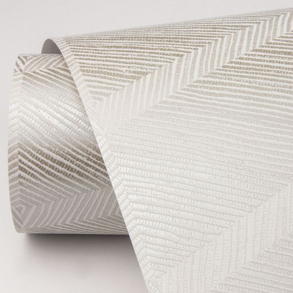 A Street Prints Aspen Champagne Chevron Wallpaper- Scott Living