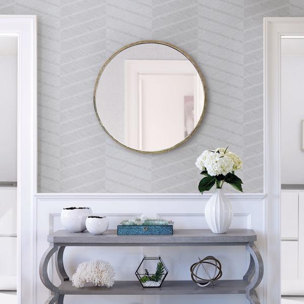 A Street Prints Aspen Grey Chevron Wallpaper- Scott Living