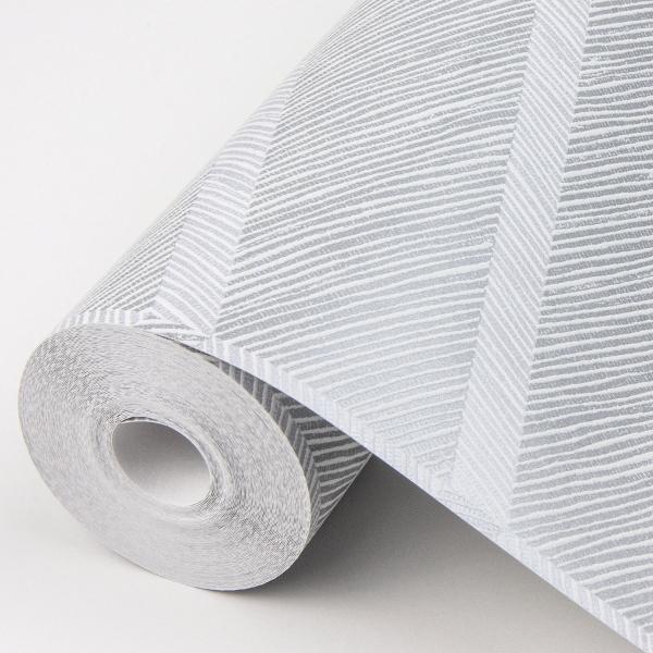 A Street Prints Aspen Grey Chevron Wallpaper- Scott Living