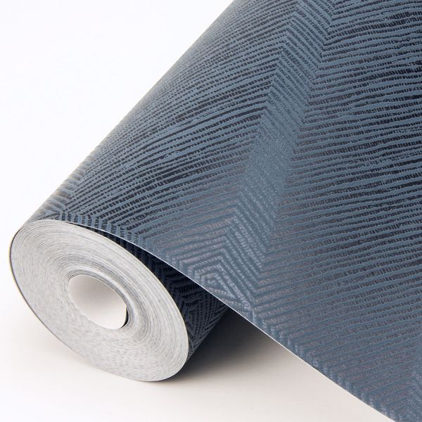 A Street Prints Aspen Indigo Chevron Wallpaper- Scott Living
