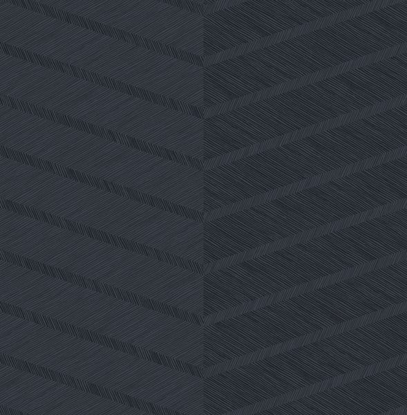 a street prints Aspen Indigo Chevron Wallpaper- Scott Living