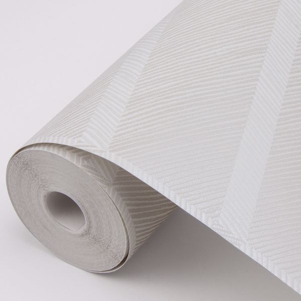 A Street Prints Aspen White Chevron Wallpaper- Scott Living