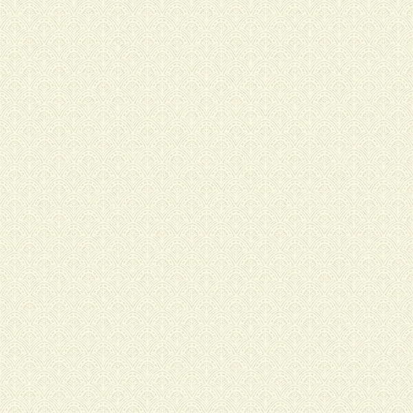 a street prints Athena Cream Scalloped Botanical Wallpaper