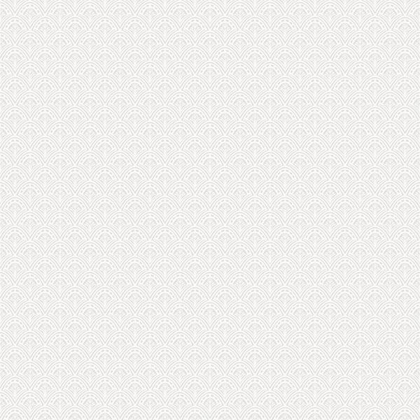 a street prints Athena Light Grey Scalloped Botanical Wallpaper