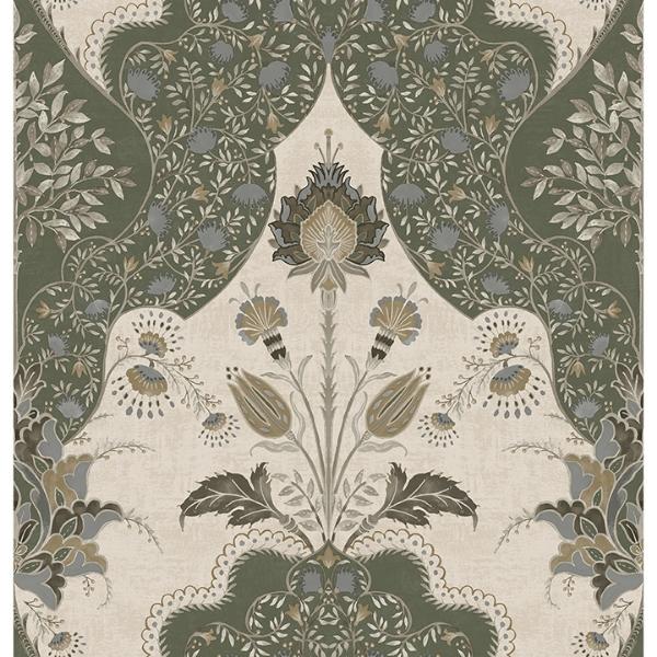 a street prints Auden Green Floral Grandeur Wallpaper