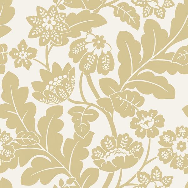 a street prints Augusta Butter Flock Damask Wallpaper