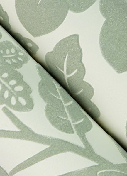 A Street Prints Augusta Silver Flock Damask Wallpaper