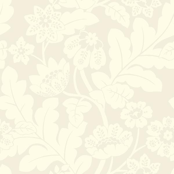 a street prints Augusta White Flock Damask Wallpaper