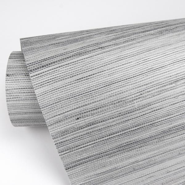A Street Prints Baishin Silver Grasscloth Wallpaper