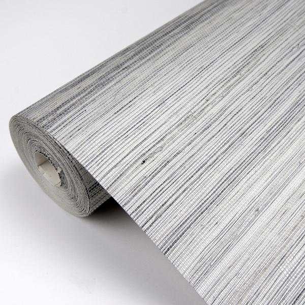 A Street Prints Baishin Silver Grasscloth Wallpaper