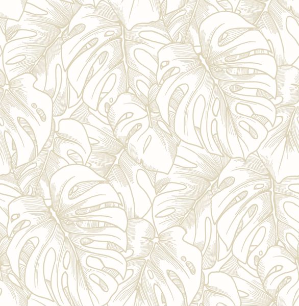 a street prints Balboa Gold Botanical Wallpaper- Scott Living