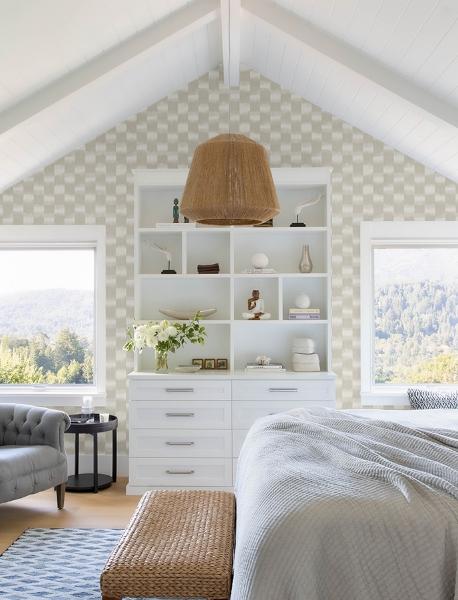 A Street Prints Baldwin Pearl Shibori Stripe Wallpaper