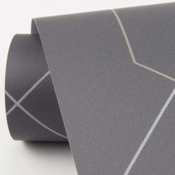 A Street Prints Ballard Grey Geometric Wallpaper- Scott Living