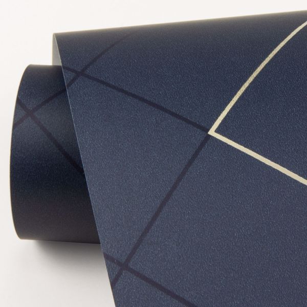 A Street Prints Ballard Indigo Geometric Wallpaper- Scott Living