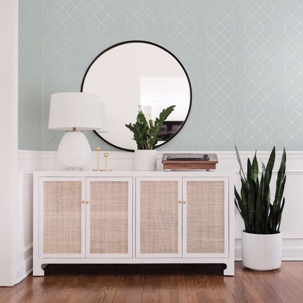 A Street Prints Ballard Light Blue Geometric Wallpaper- Scott Living