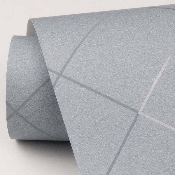 A Street Prints Ballard Pewter Geometric Wallpaper- Scott Living