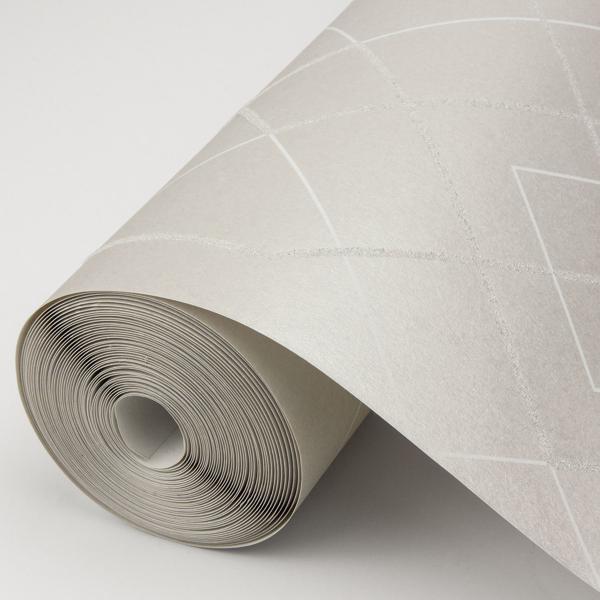 A Street Prints Ballard Silver Geometric Wallpaper- Scott Living