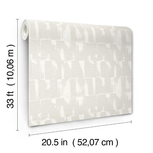 A Street Prints Bancroft Dove Artistic Stripe Wallpaper