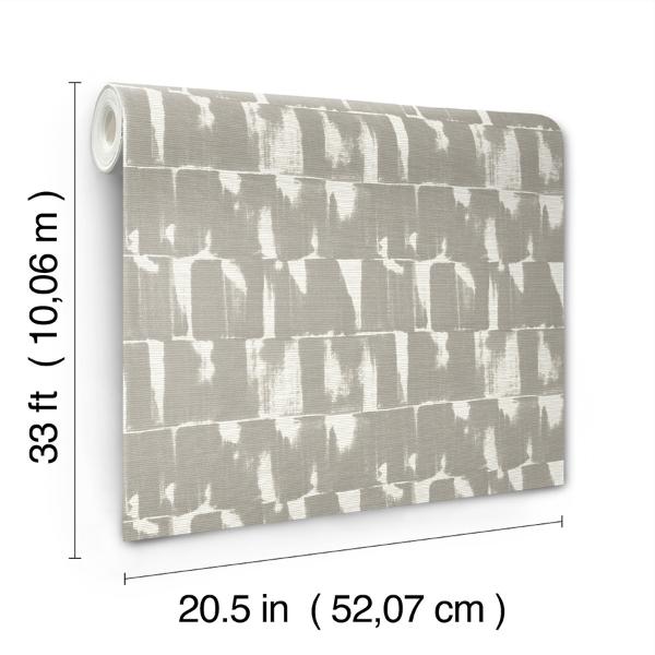 A Street Prints Bancroft Grey Artistic Stripe Wallpaper