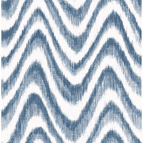 a street prints Bargello Blue Faux Grasscloth Wave Wallpaper